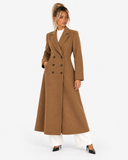 Adele Longline Tailored Coat - Beige