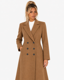 Adele Longline Tailored Coat - Beige