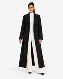Adele Longline Tailored Coat - Black