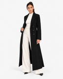 Adele Longline Tailored Coat - Black