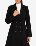 Adele Longline Tailored Coat - Black