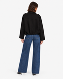 Alice Suede-Look Aviator Jacket - Black