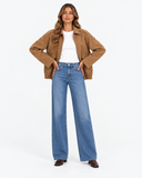 Avery pocket jacket in Khaki, showing its easy, relaxed shape.
