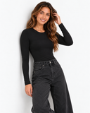 Clara Long Sleeve Bodysuit - Black