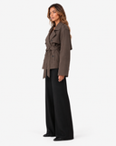 Delphine Belted Utility Jacket - Dark Olive