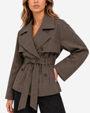 Delphine Belted Utility Jacket - Dark Olive