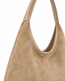 Khaki Ellie tote bag with a square silhouette