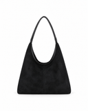 Ellie square faux suede tote bag in Black