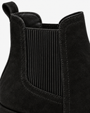 Livia Square Toe Block Heel Ankle Boots in Black, product photograph 3.