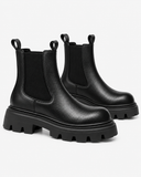 Bruna Leather Chunky Chelsea Boots in Black, product photograph 2.