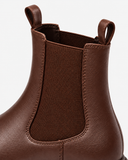 Bruna Leather Chunky Chelsea Boots in Brown, product photograph 3.