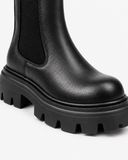 Bruna Leather Chunky Chelsea Boots in Black, product photograph 3.