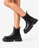 Bruna Leather Chunky Chelsea Boots in Black, product photograph 4.