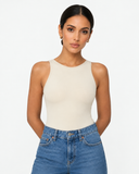 Kaia Sculpting Sleeveless Bodysuit in Nude, product view 1