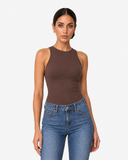 Kaia Sculpting Sleeveless Bodysuit - Brown