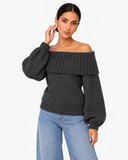 Leonie Relaxed Crew-Neck Knit Jumper - Grey