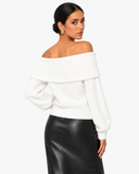 Leonie Relaxed Crew-Neck Knit Jumper - White