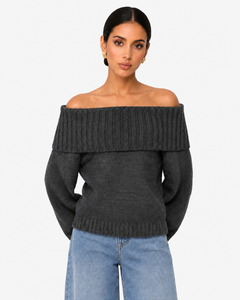 Leonie Relaxed Crew-Neck Knit Jumper - Grey