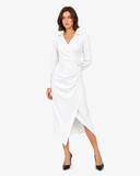 Lorelei Asymmetric Puff-Sleeve Maxi Dress - White