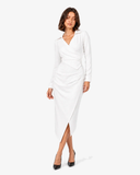 Lorelei Asymmetric Puff-Sleeve Maxi Dress - White