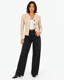 Lucille Cable-Knit Cardigan - Beige
