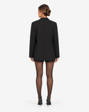 Margaux Double-Breasted Oversized Blazer - Black