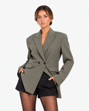 Margaux Double-Breasted Oversized Blazer - Camel