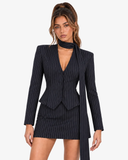 Marielle Striped Blazer & A-Line Skirt Co-ord