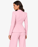 Mirelle Blazer & Wide-Leg Trouser Co-ord - Pink