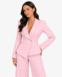 Mirelle Blazer & Wide-Leg Trouser Co-ord - Pink