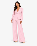 Mirelle Blazer & Wide-Leg Trouser Co-ord - Pink