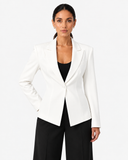 Renee Tailored Lapel Blazer in White, product view 4