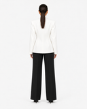 Renee Tailored Lapel Blazer in White, product view 2