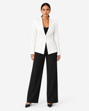 Renee Tailored Lapel Blazer in White, product view 3