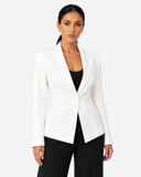 Renee Tailored Lapel Blazer in White, product view 1