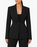 Renee Tailored Lapel Blazer in Black, product view 2