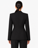 Renee Tailored Lapel Blazer in Black, product view 3