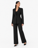 Renee Tailored Lapel Blazer in Black, product view 4