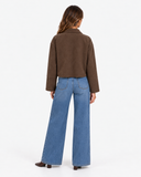 Soline Suede-Look Relaxed Jacket in Brown, product view 3