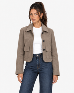 Sylvie Relaxed Pocket Jacket - Beige