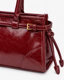 Mireva shoulder bag in Wine Red – close-up product view