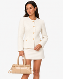 Mireva shoulder bag in Apricot – styled product view