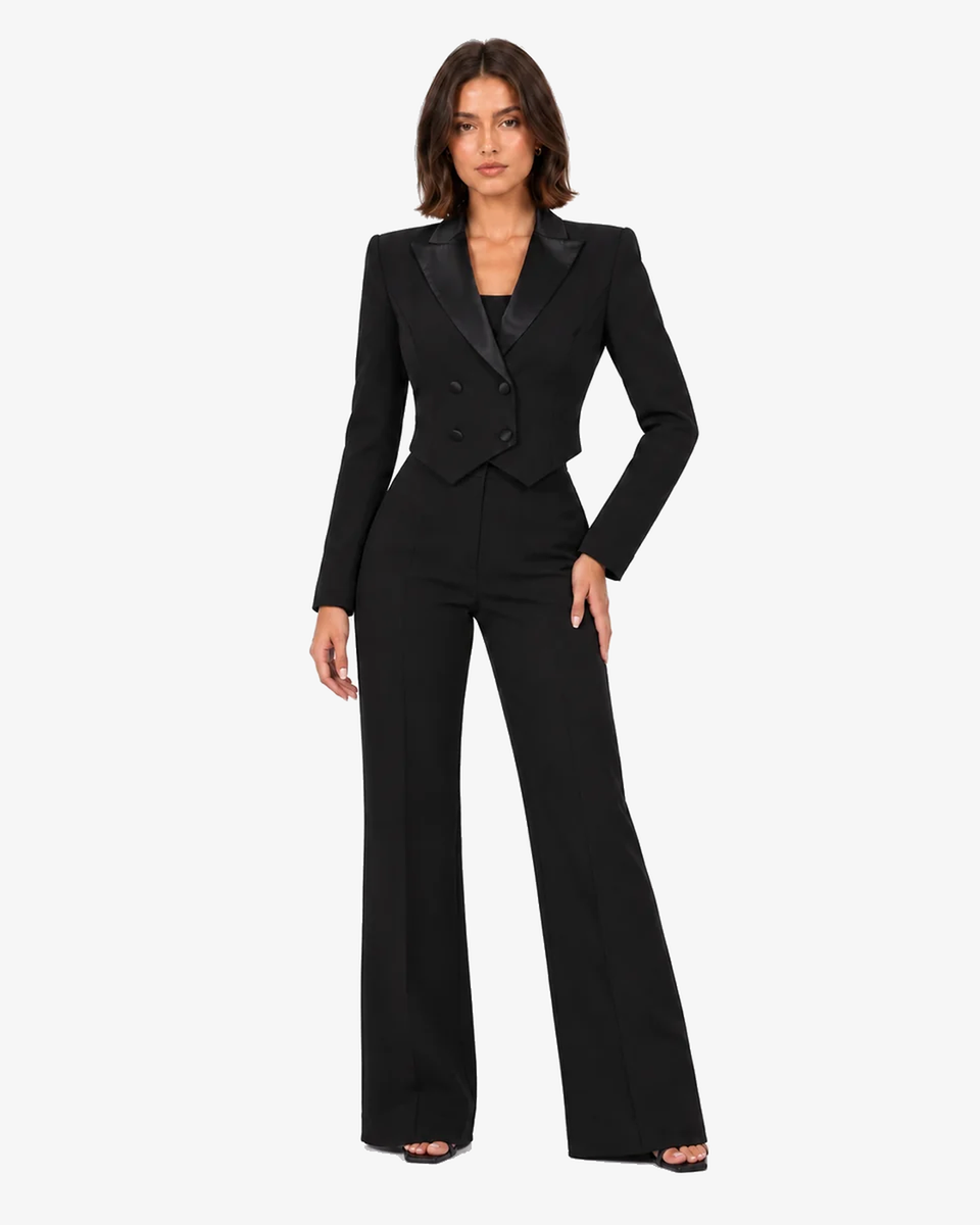 Zara Beaded Cropped Blazer & Trouser Co-ord