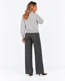 Estelle High Neck Zip Cardigan in grey – back view