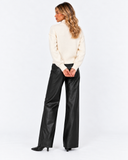 Estelle High Neck Zip Cardigan in white – back view