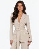Leandra Belted Blazer & Trouser Set, product view 1