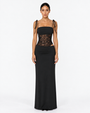 Liora Lace Panel Maxi Dress in Black, product view 1