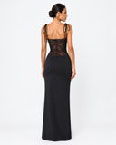 Liora Lace Panel Maxi Dress in Black, product view 2