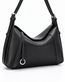 Mara Faux Leather Bag in Black – closer body detail
