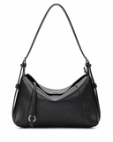 Mara Faux Leather Bag in Black – front studio view on white